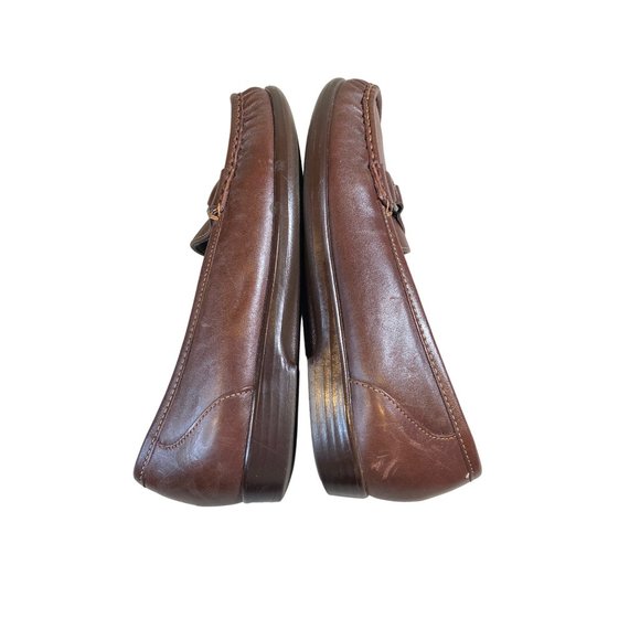 SAS Women's Brown Leather Slip On Loafers Size 8 Narrow - Picture 7 of 10